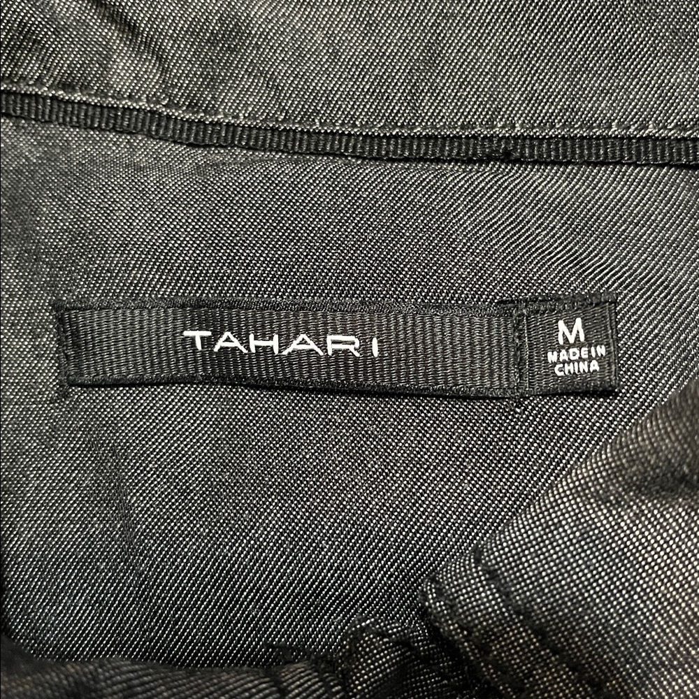 Tahari Lyocell Pintuck Jacket in Green/Black/Blue-Gray Size Medium NEW - Picture 10 of 14